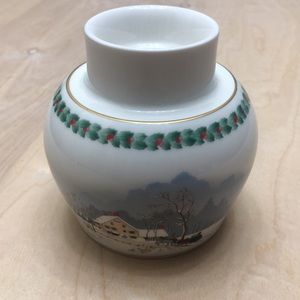 Noritake Winter Pattern Porcelain Candleholder